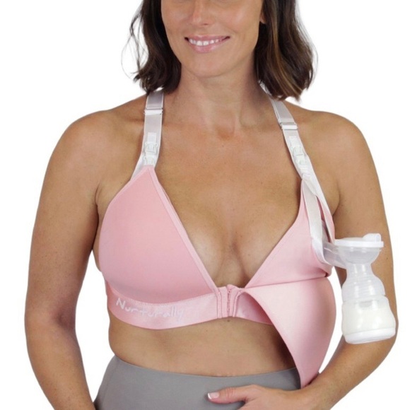 Nurturally  Pink Hands Free Maternity Nursing and Pumping Bra Sz US/Uk 36-44G/F - Picture 4 of 16